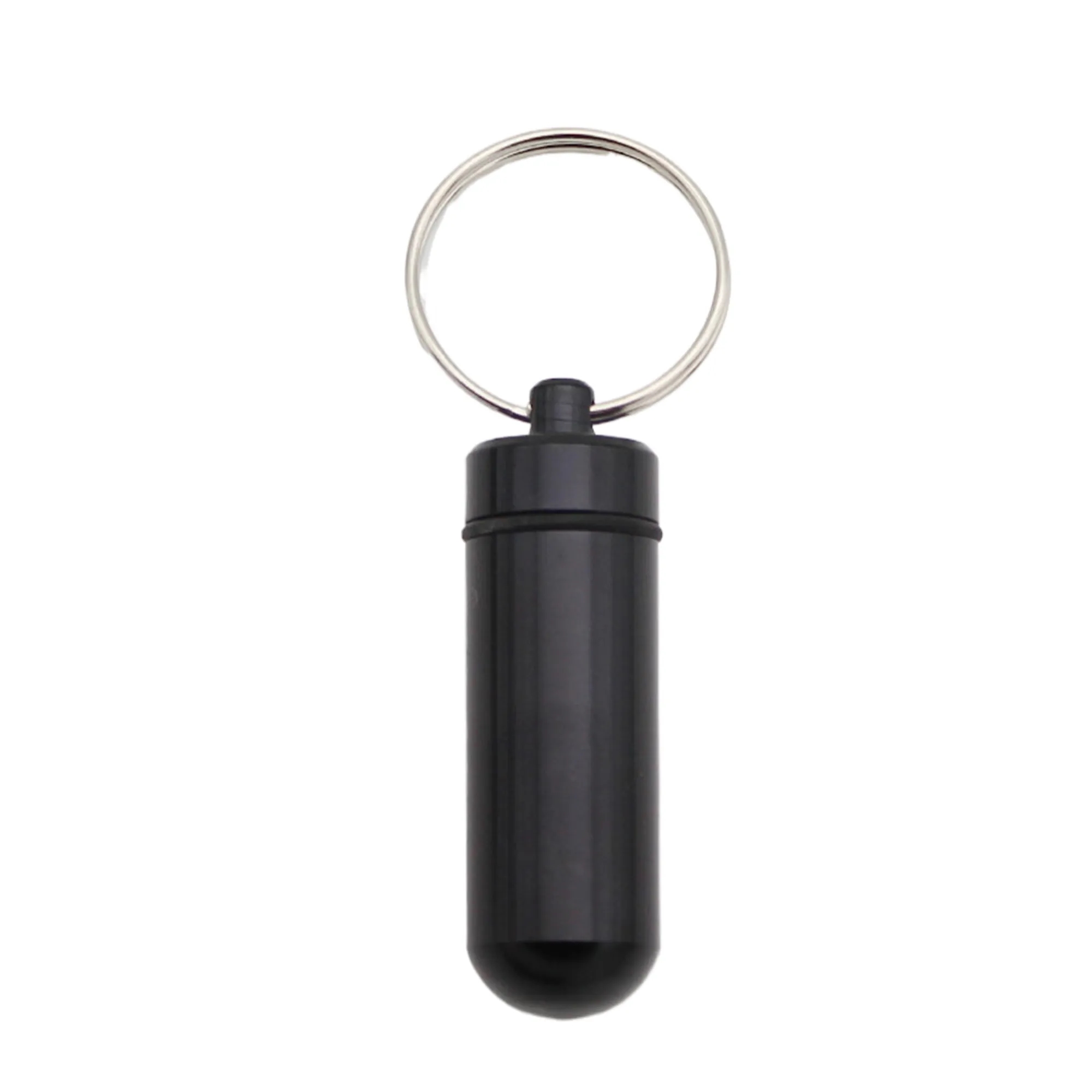 MOQ50 Mini Portable Aluminum Pill Bottle Keychain 10