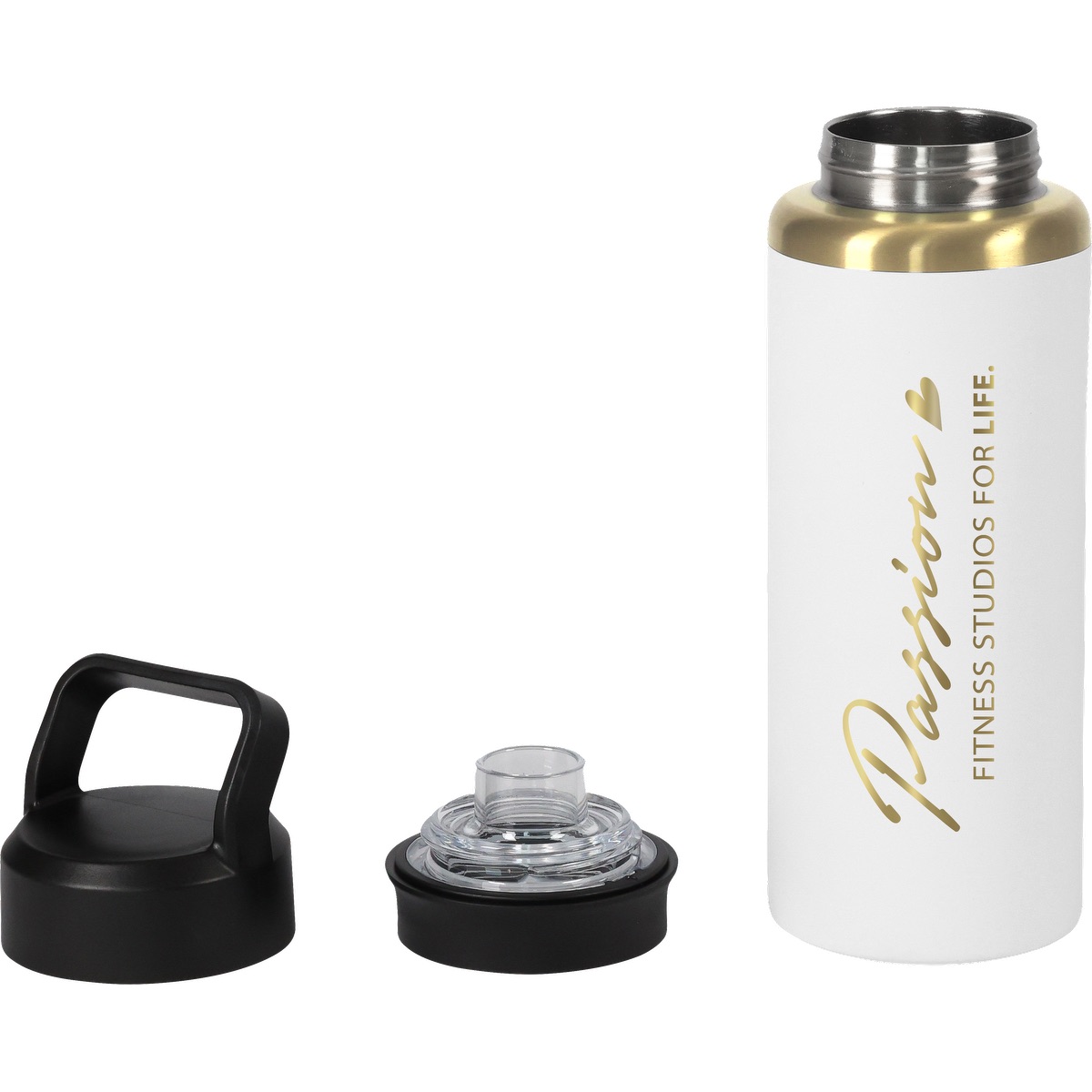 28oz Urban Peak® Dual Top Gold Water Bottle, custom water bottle with logo imprint 32