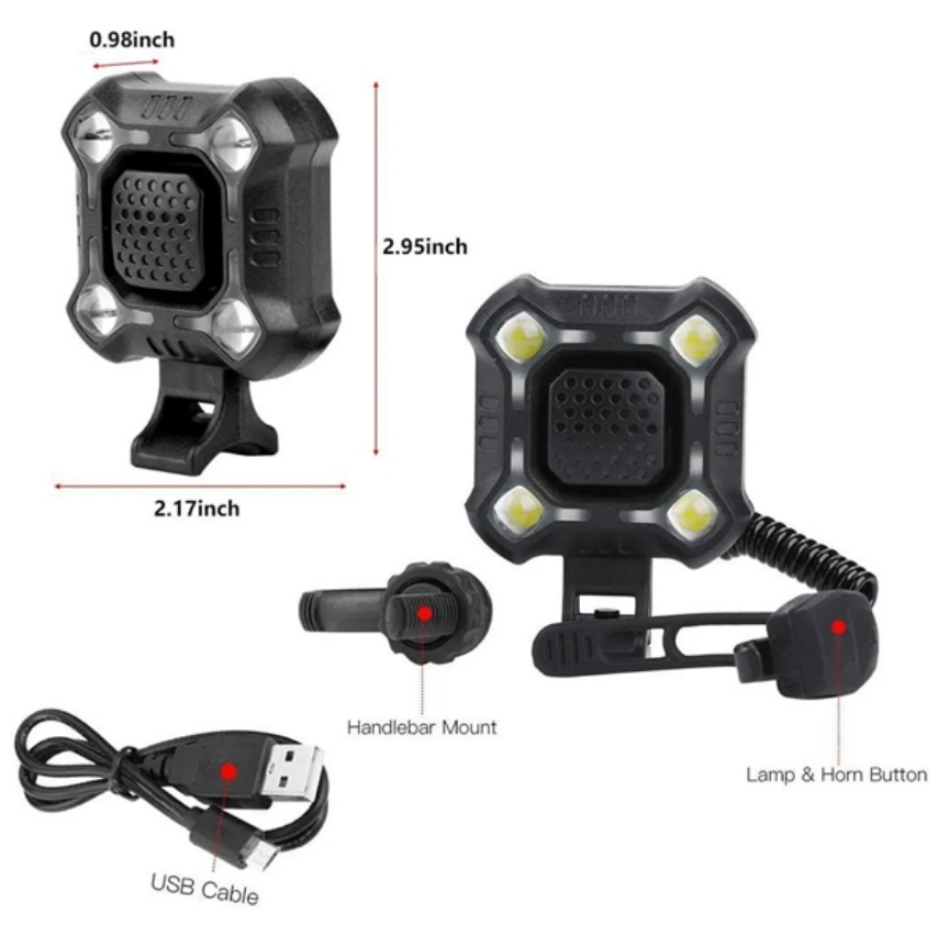 2 In 1 Bicycle Lamp & Horn 3