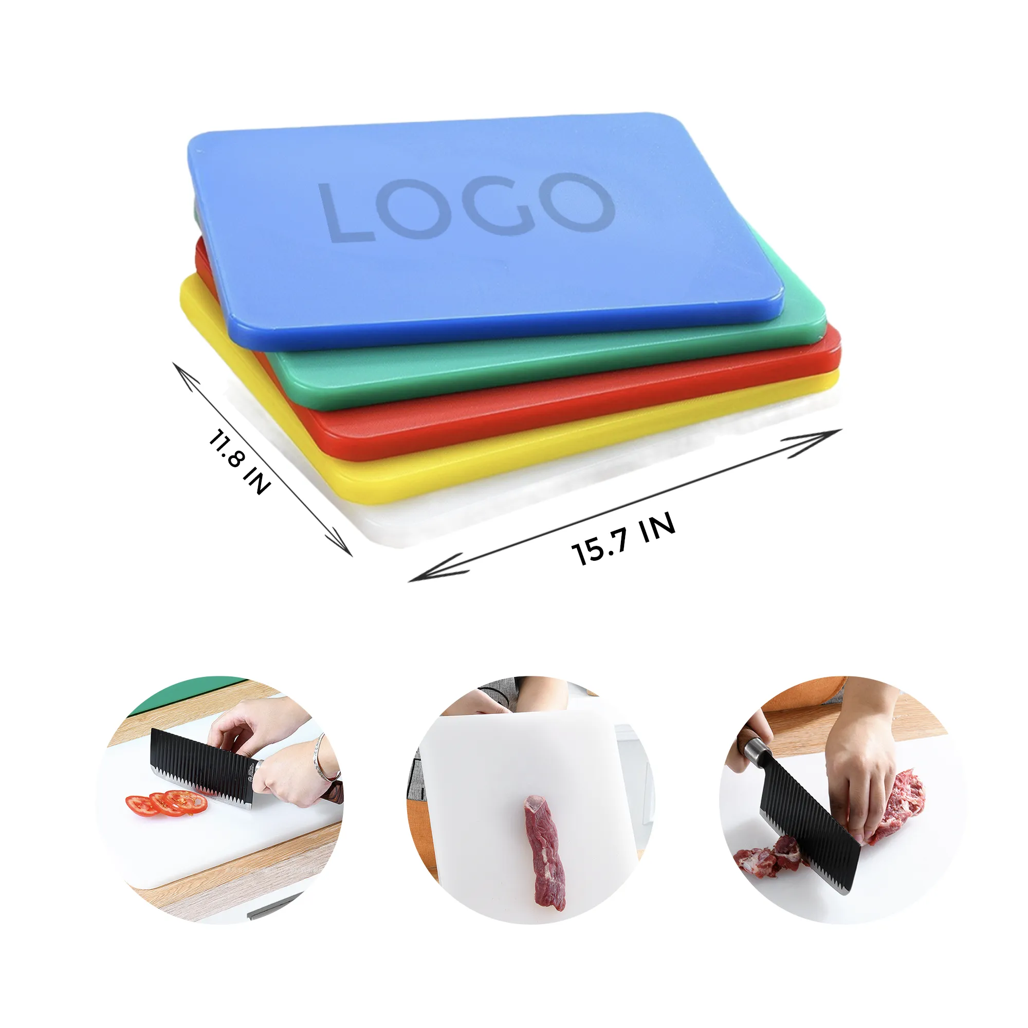 MOQ 10 PCS Thickened PE Plastic Cutting Board 2