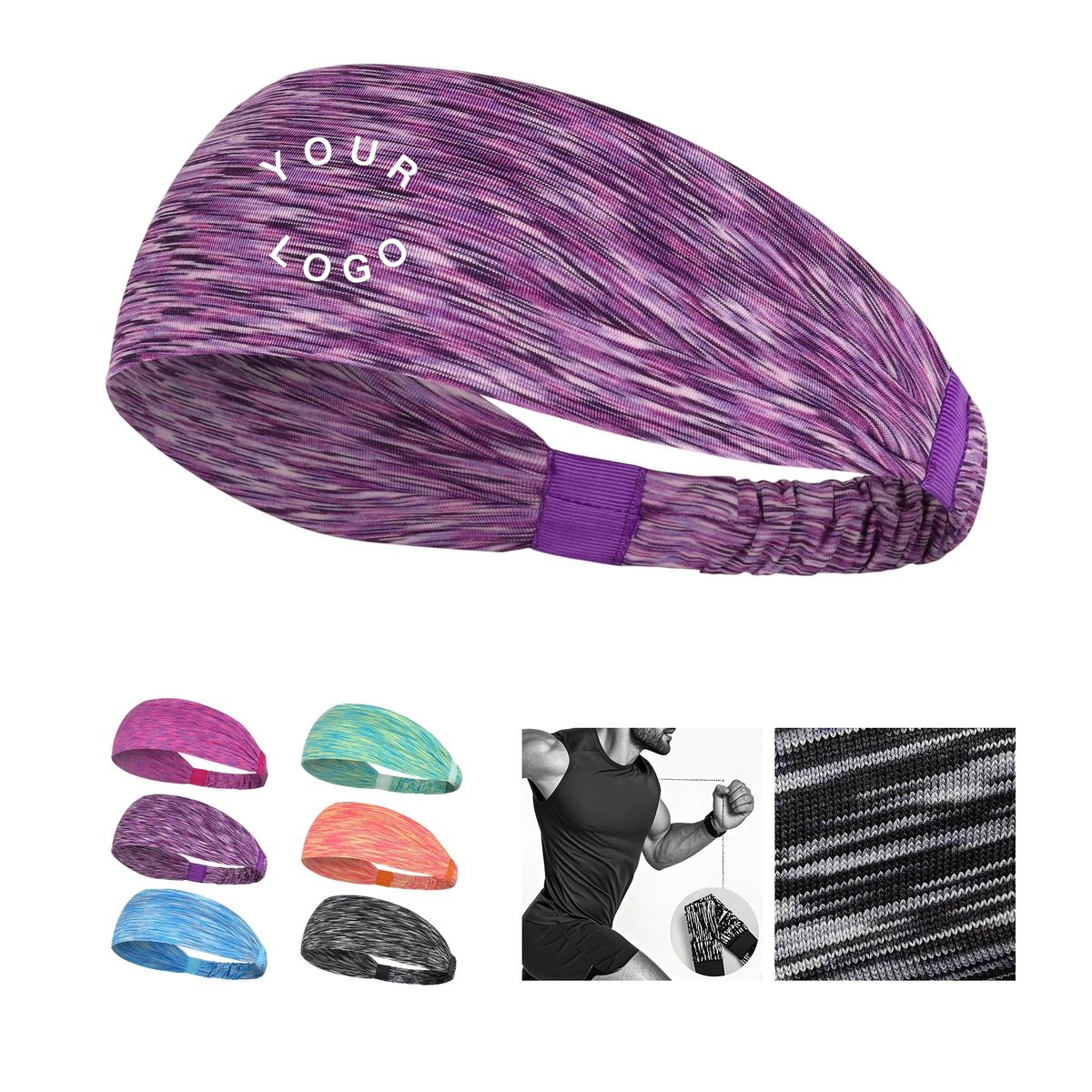 Full-Color Workout Headband for Sports and Yoga 2