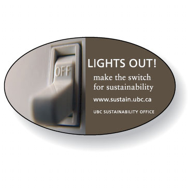 White Gloss 4 Colour Process Stock Shape Oval Roll Labels (1"x1.75")