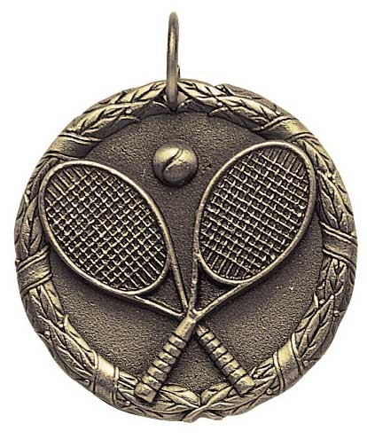 Tennis XR100 Series Medal, 1 1/4" 2