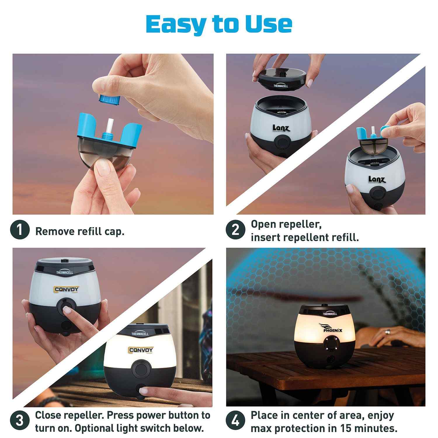 THERMACELL® RECHARGEABLE MOSQUITO REPELLER + GLOW LIGHT 5