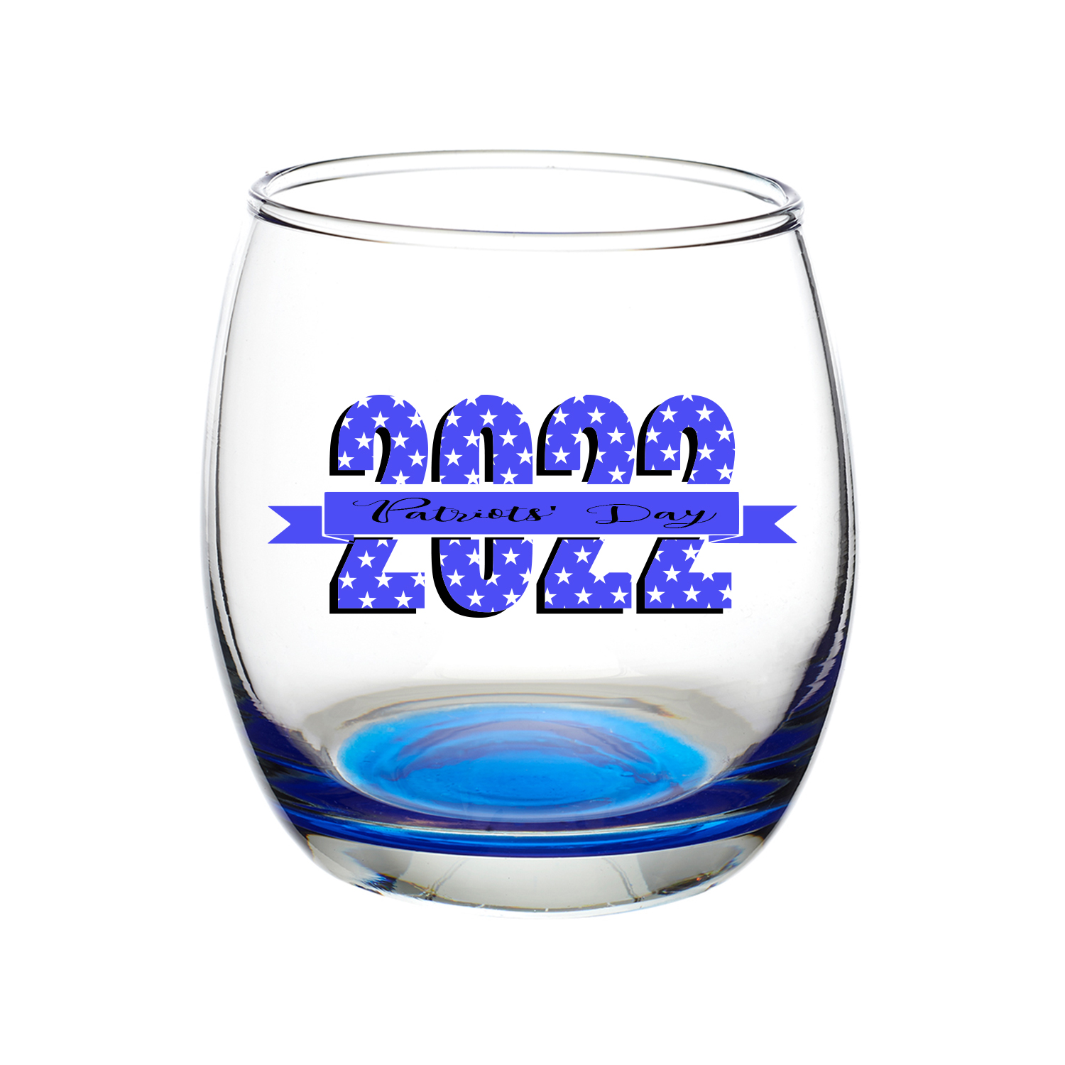 11.5 oz. Mikonos Stemless Wine Glass (2 Color Imprint) 2