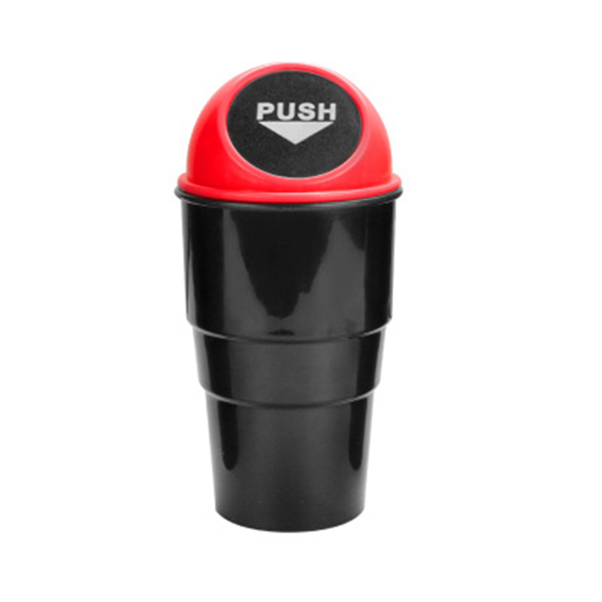 Plastic Car Trash Can With Swing Lid 3.3" Diameter x 8" H 2