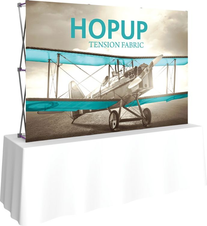 Hopup 8ft Straight Tabletop Display & Front Graphic