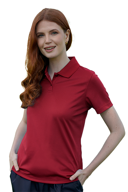 Women's Vansport Omega Solid Mesh Tech Polo 124