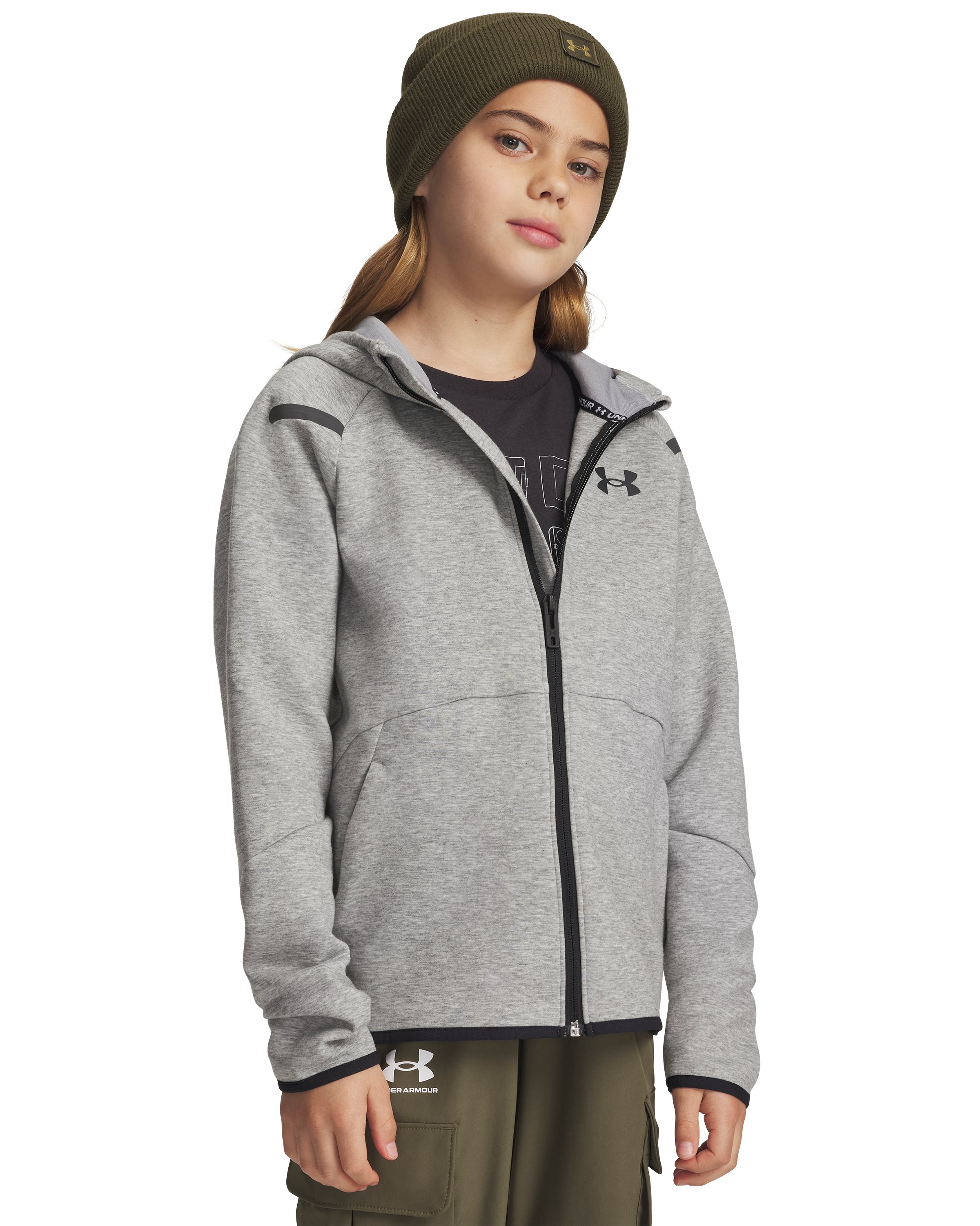 UA Unstoppable Fleece Boys' Full-Zip 5