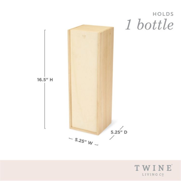 Twine Living® Magnum Wooden Wine Box 5