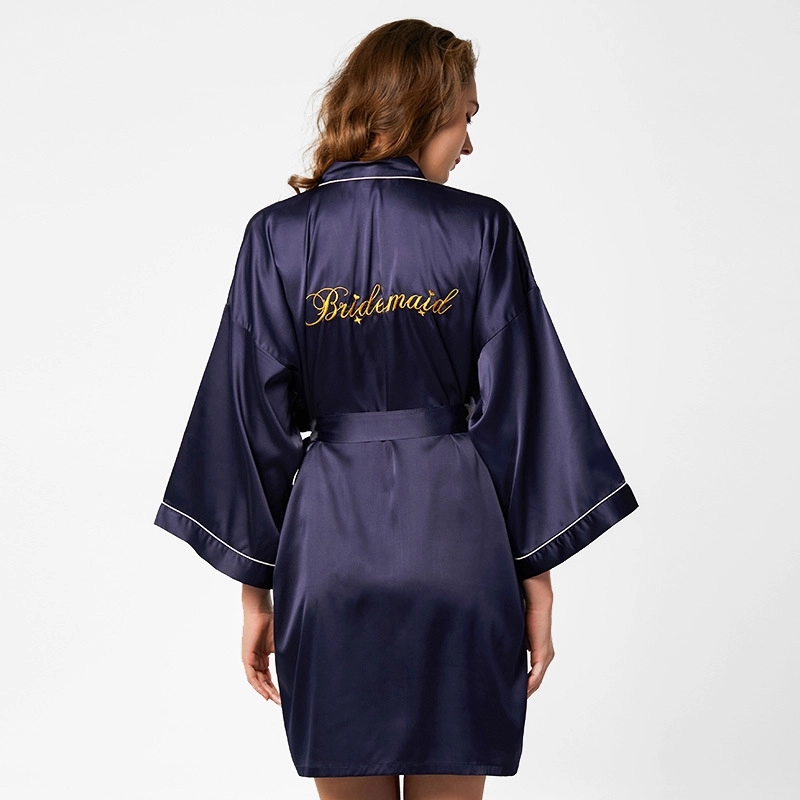 Women's Satin Robe,Silky Kimono Bathrobe 10