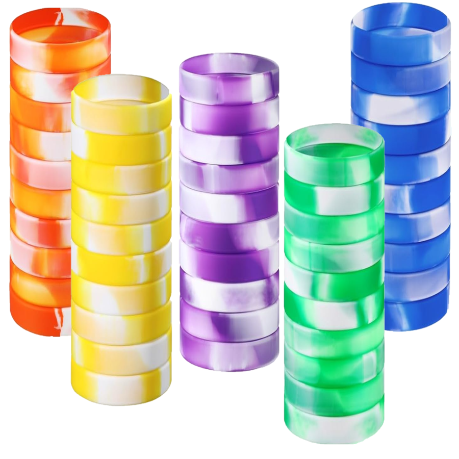 Tie Dye Silicone Wristband - 1" band 2