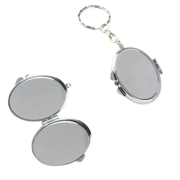 Double-Sided Keychain Mirror - Compact Travel Accessory 1