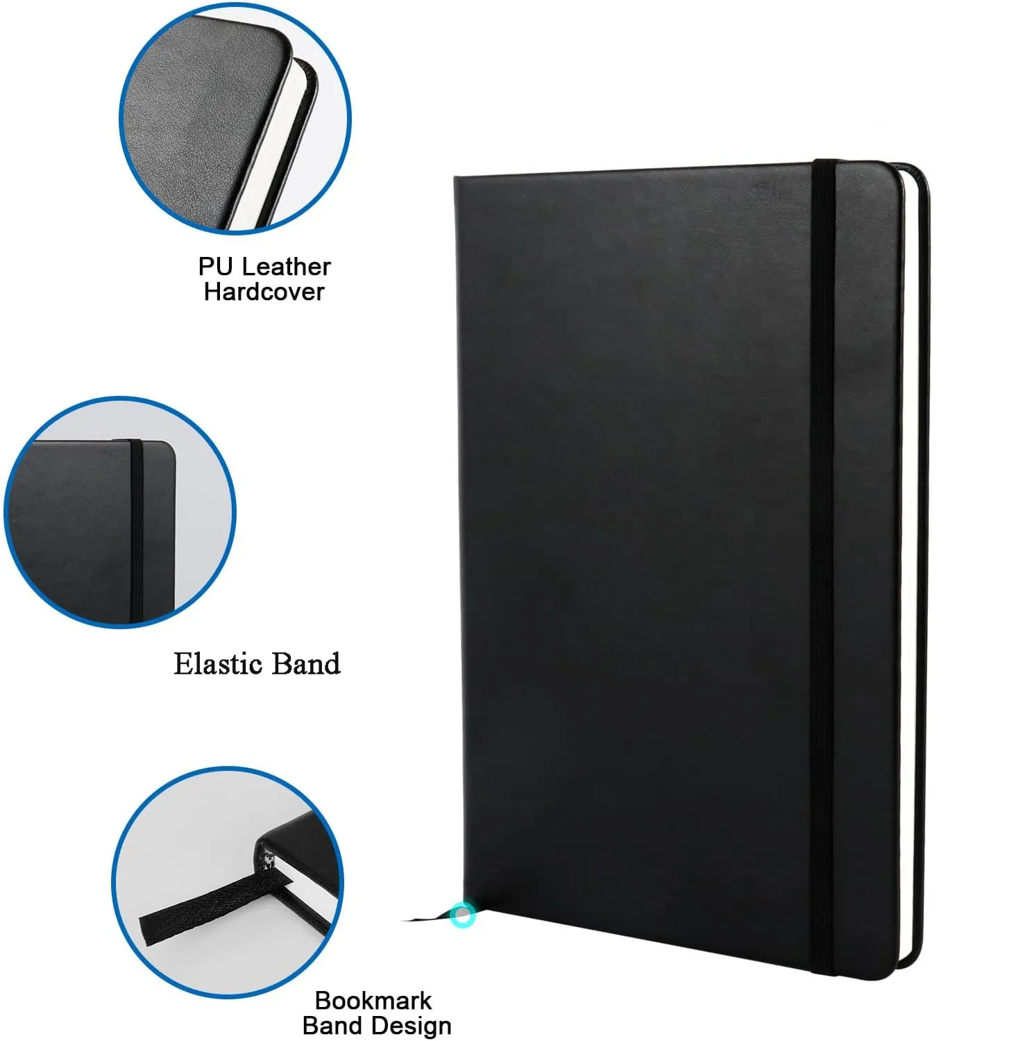 50 A6 PU Notebook with Strap Closure 4