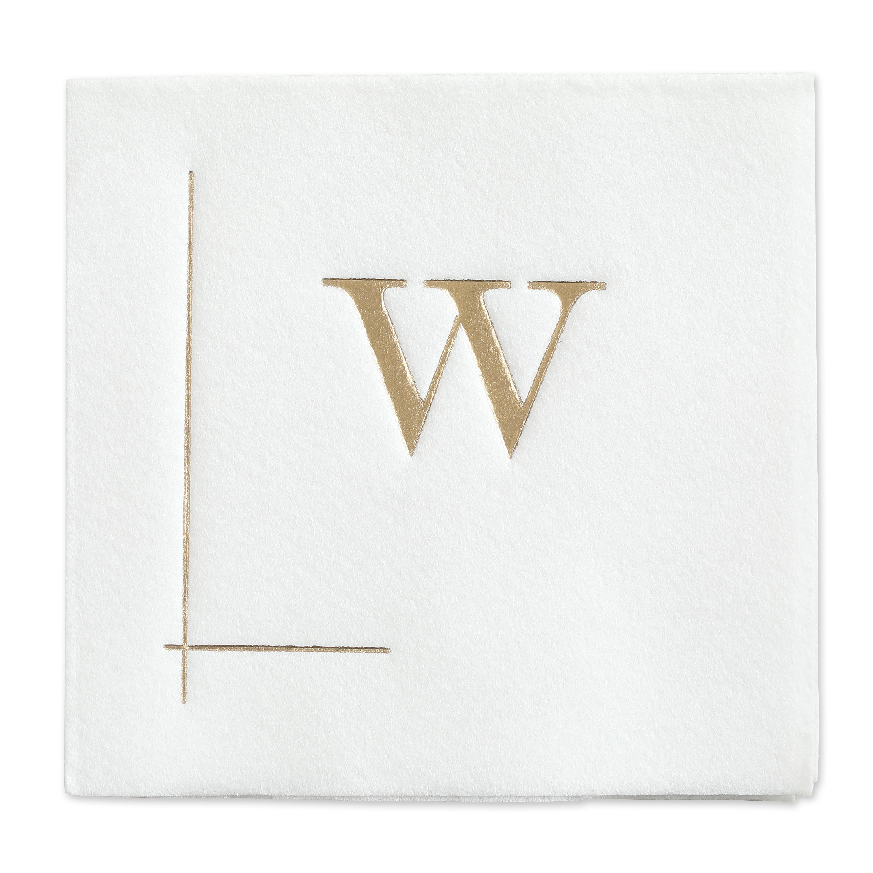 Initially Simple Premium Beverage Napkin w/uncoined Edge (White) 4