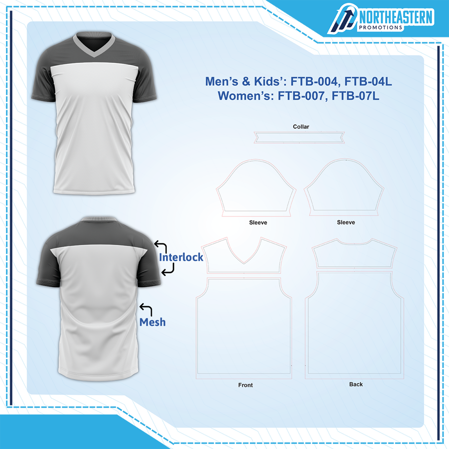 Women's Premium Sublimation Football Fanwear Jersey - Mesh Body, Spandex Sleeves & Shoulder 9