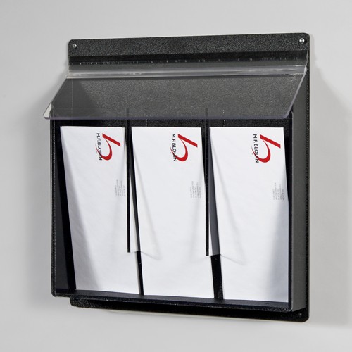 Exterior Wall Mount Acrylic 3-Pocket Literature Holder 1
