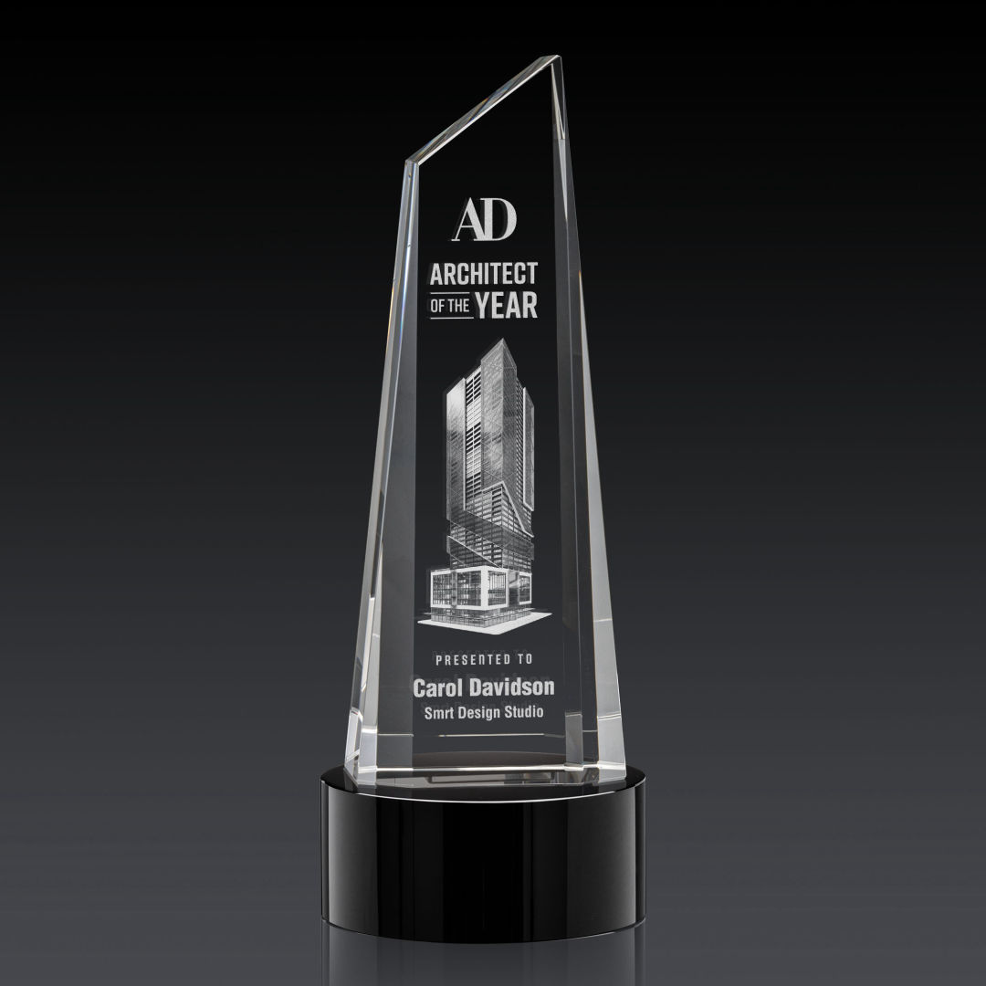 Akron Tower 3D Award on Base - Black 6