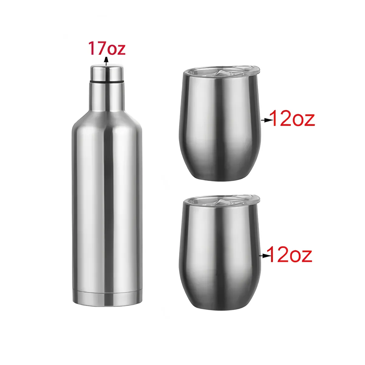 Stainless Steel Insulated Wine Bottle and Tumbler Set 4
