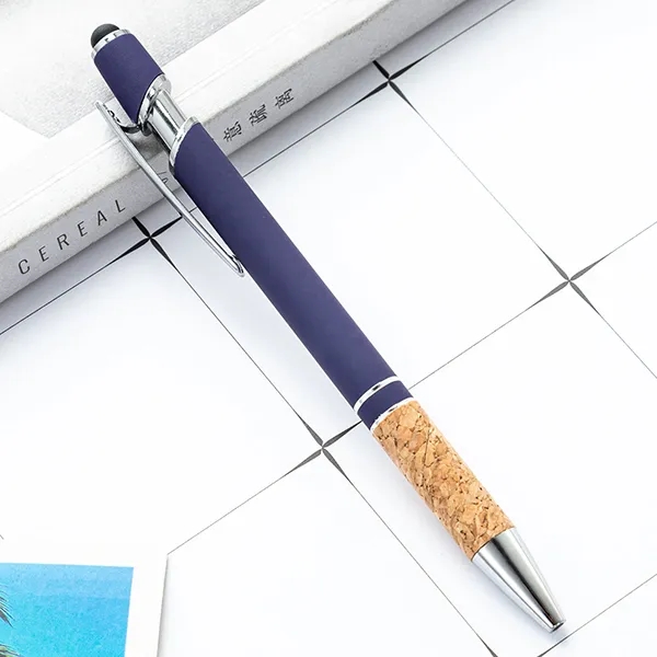 Custom Cork Stylus Metal Pen 4