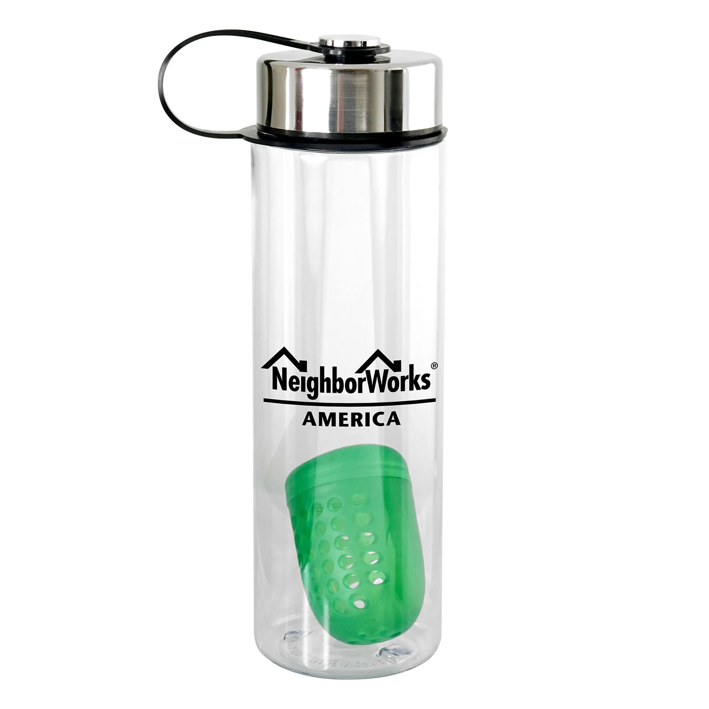 Metal Lanyard Lid 24 oz. Bottle With Floating Infuser, custom water bottle with logo imprint 16