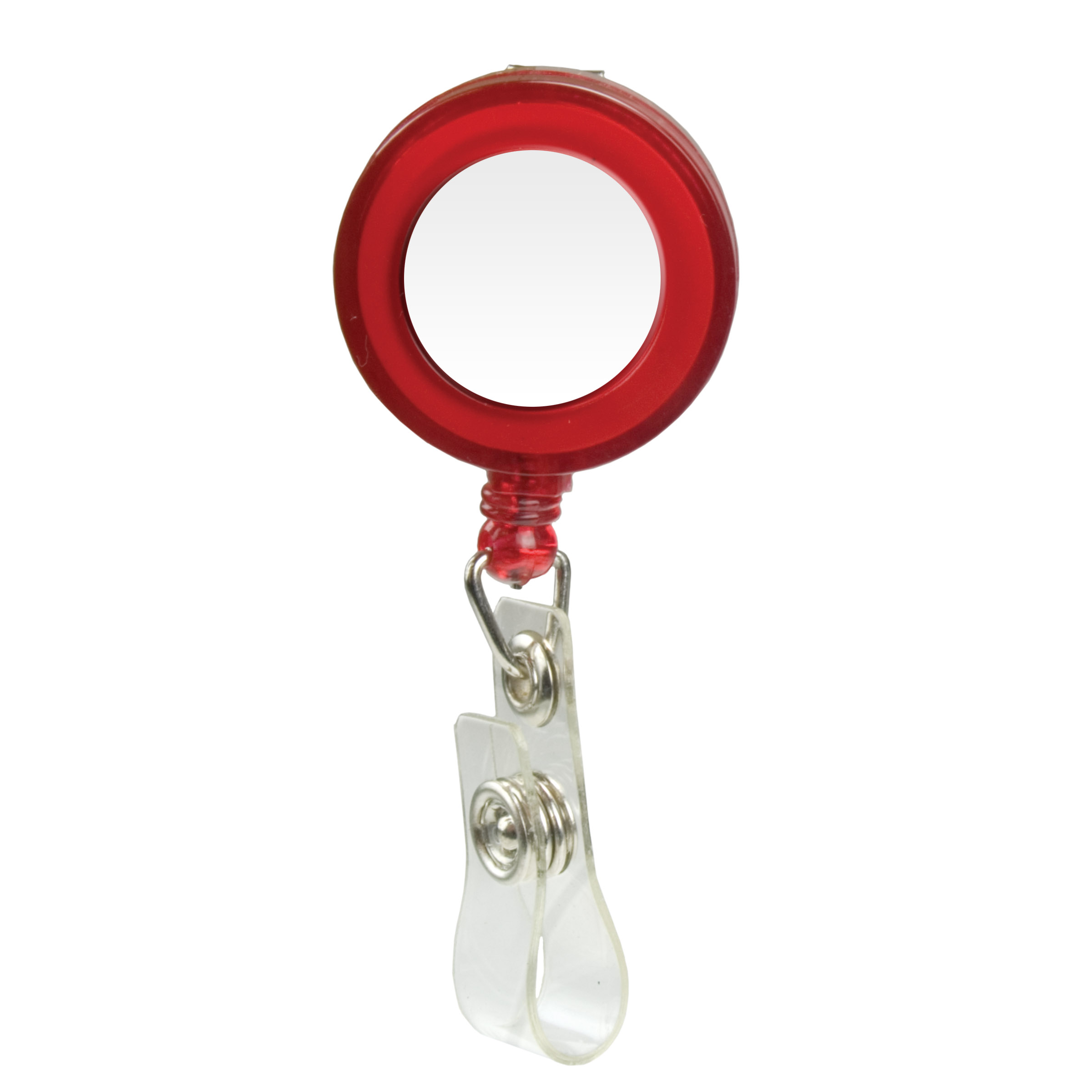 Domed Retractable Badge Holder (Round w/ Slip on Clip) 6