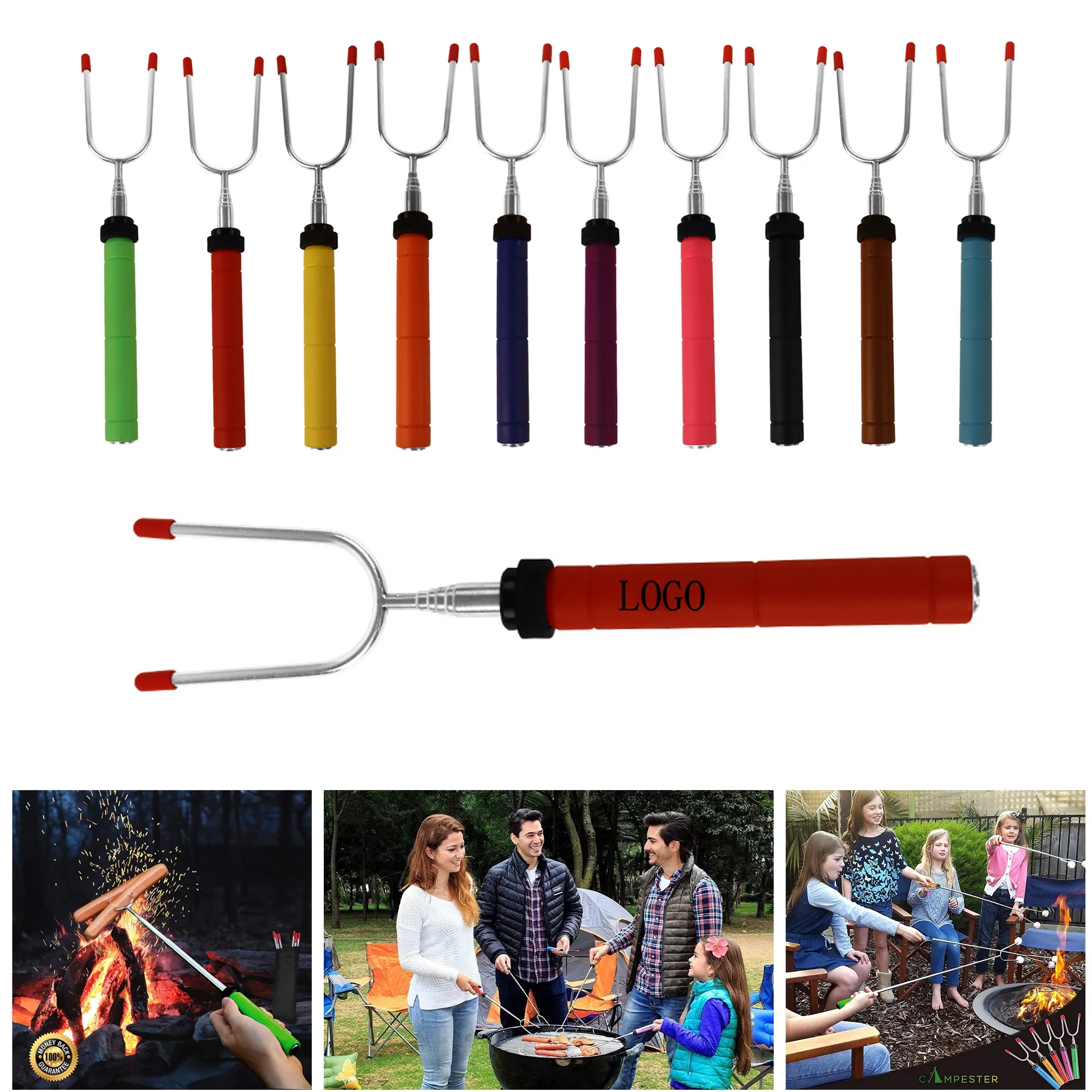 34 Inch Swivel Barbecue Fork 10
