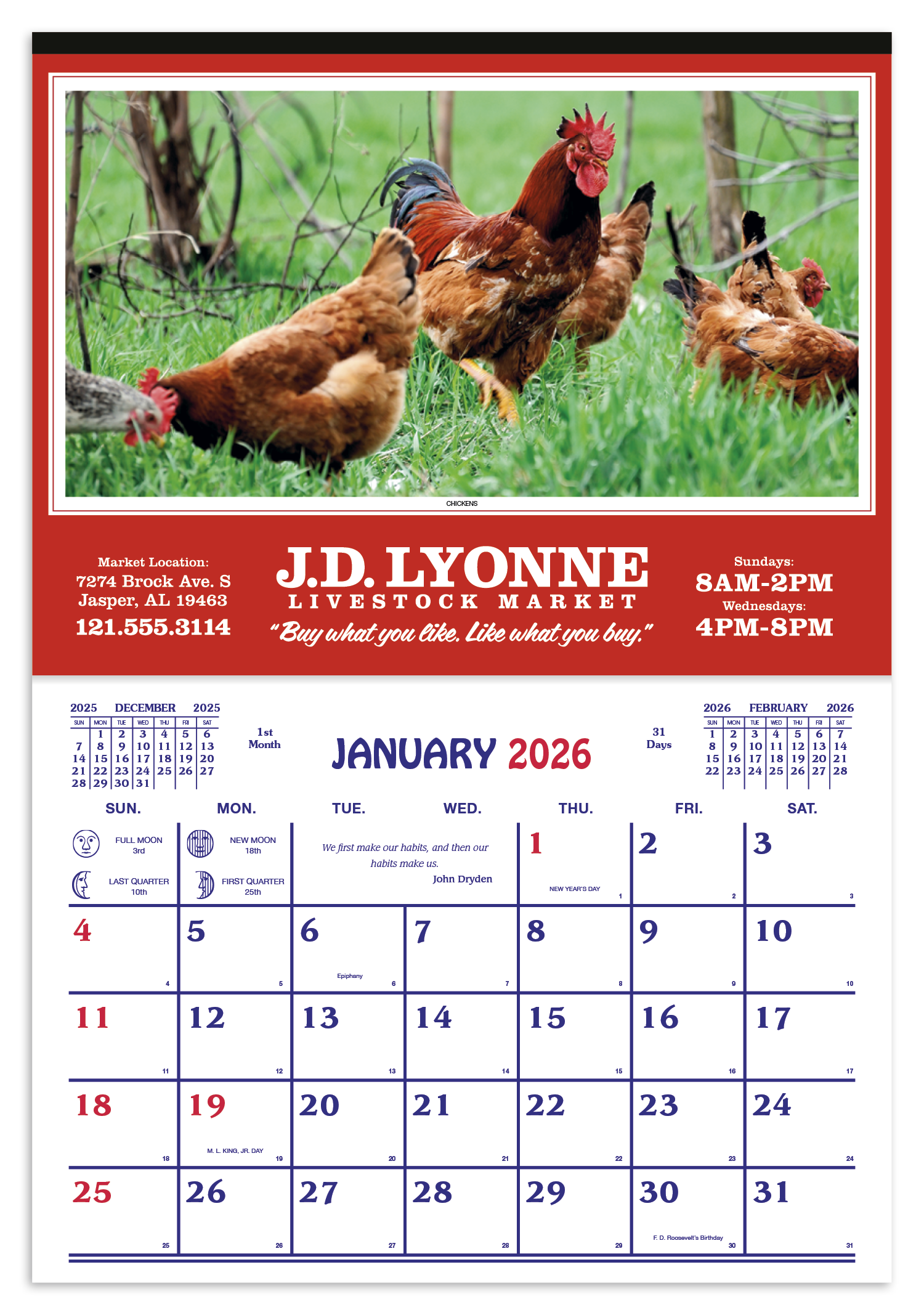Skinner & Kennedy® Farm Calendar 38