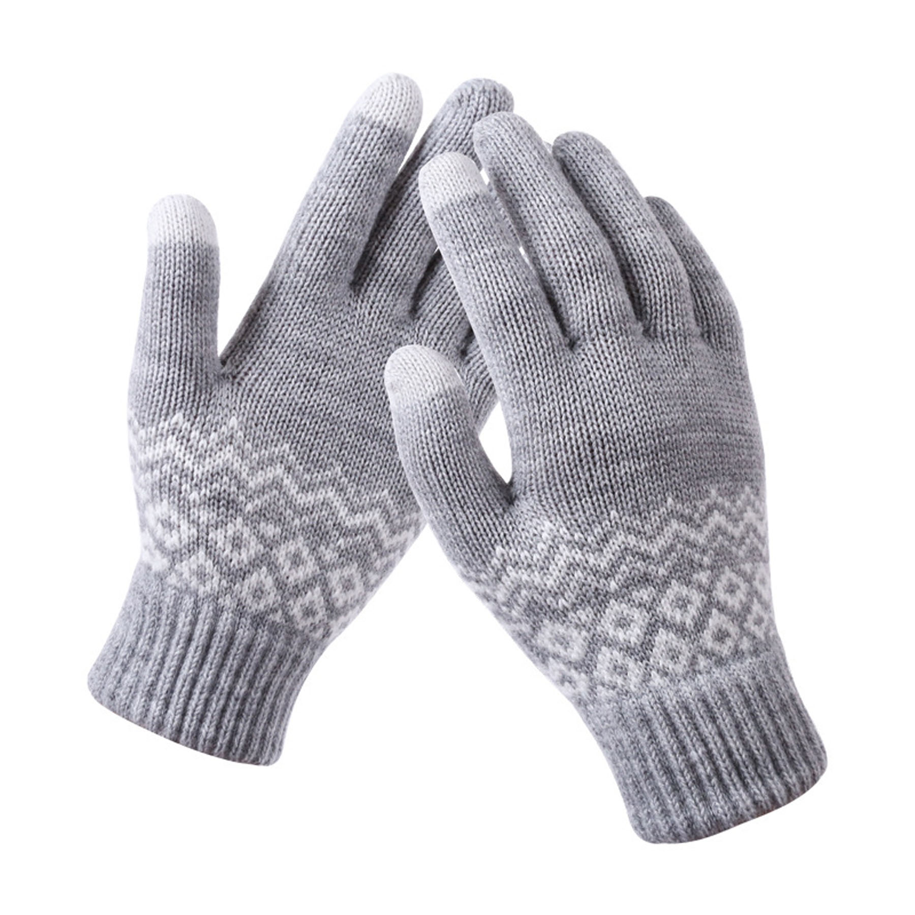 Adult Jacquard Knit Gloves 7