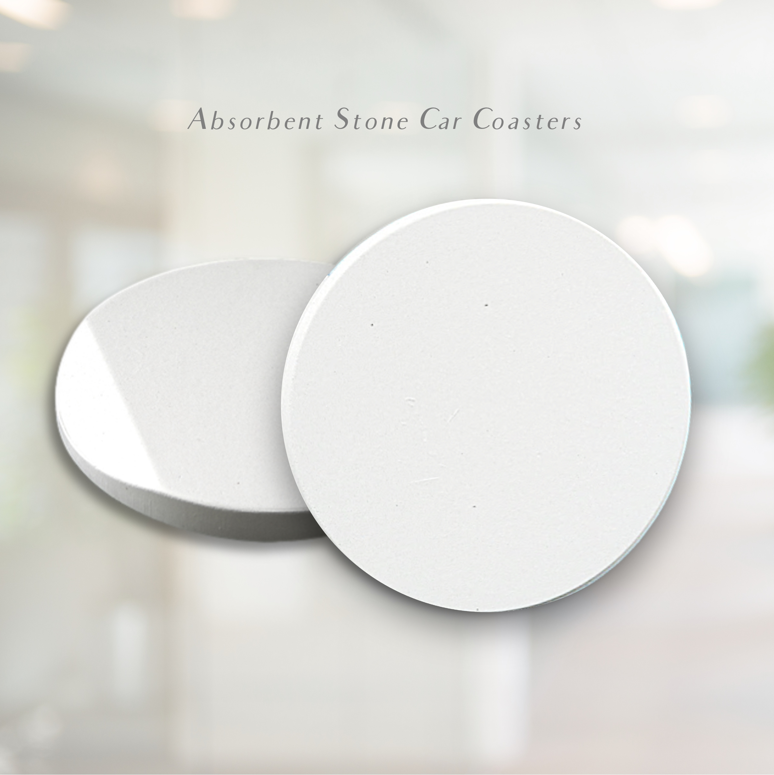 Absorbent Stone Car Coaster (2.5" Diameter) 8