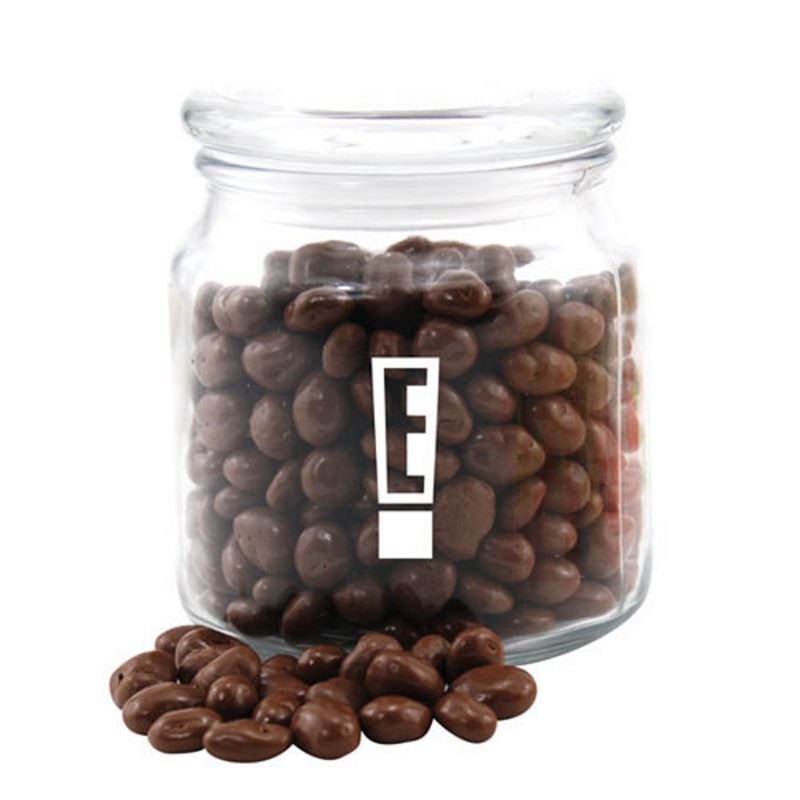 Jar with Choc Covered Raisins 1