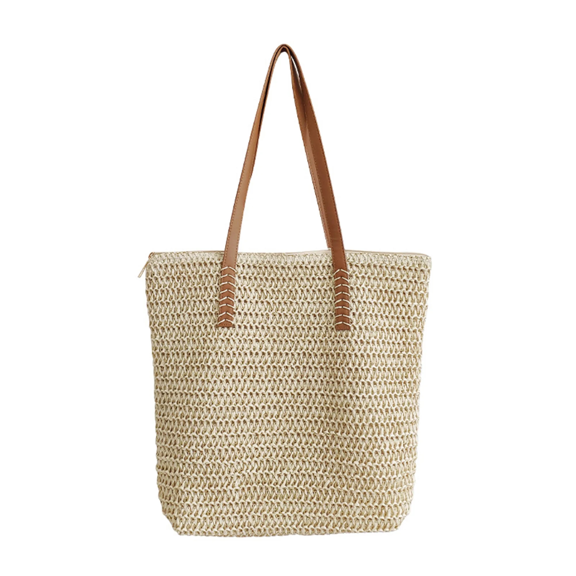 Straw Woven Shoulder Tote Bag 4