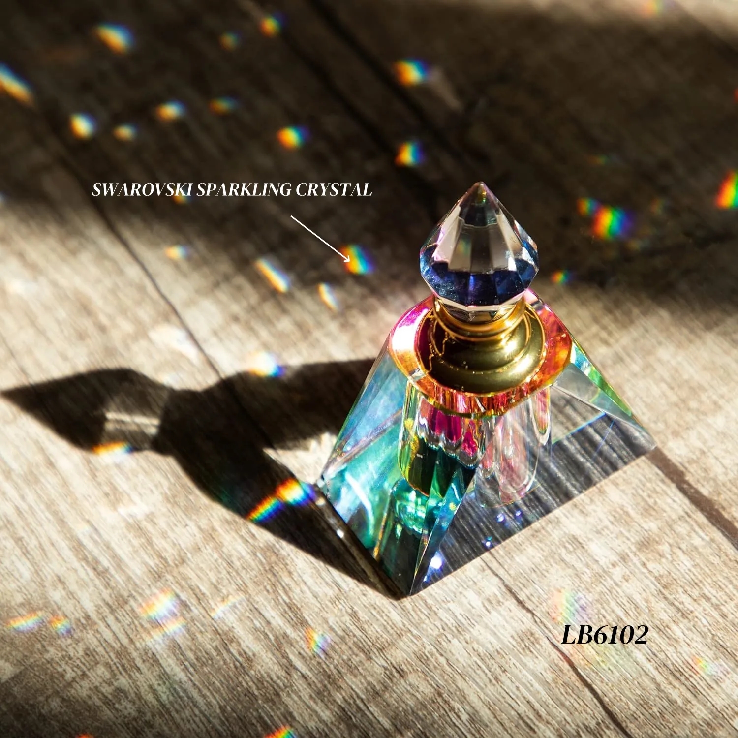vintage Crystal Perfume Bottle Empty 5