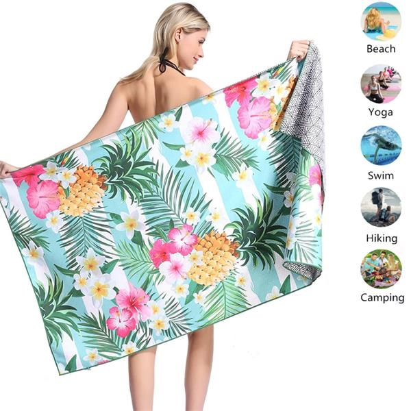 Double-sided velvet absorbent and quick-drying beach towel 2