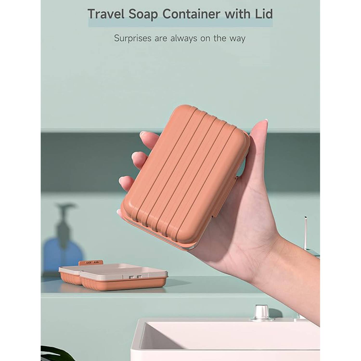 Portable Soap Dish W/ Lid 6