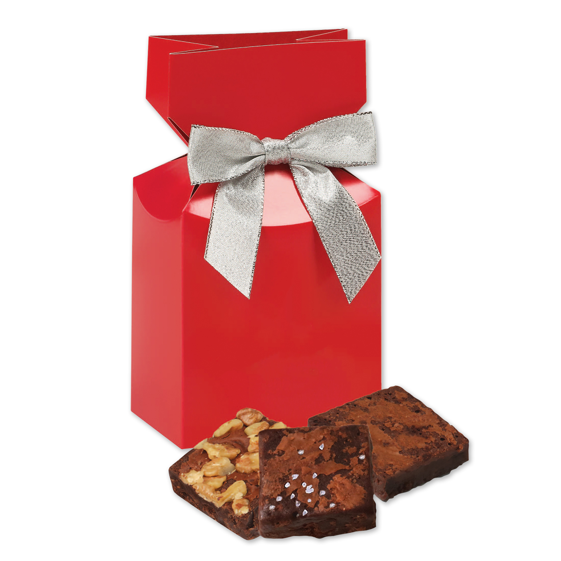 Gourmet Brownies in Red Premium Delights Gift Box 3