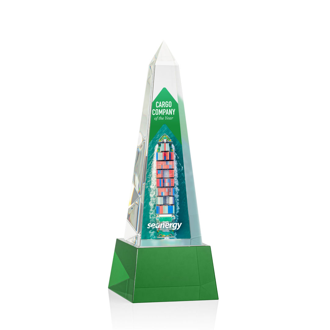 Master Obelisk VividPrint™ Award on Base - Green 8