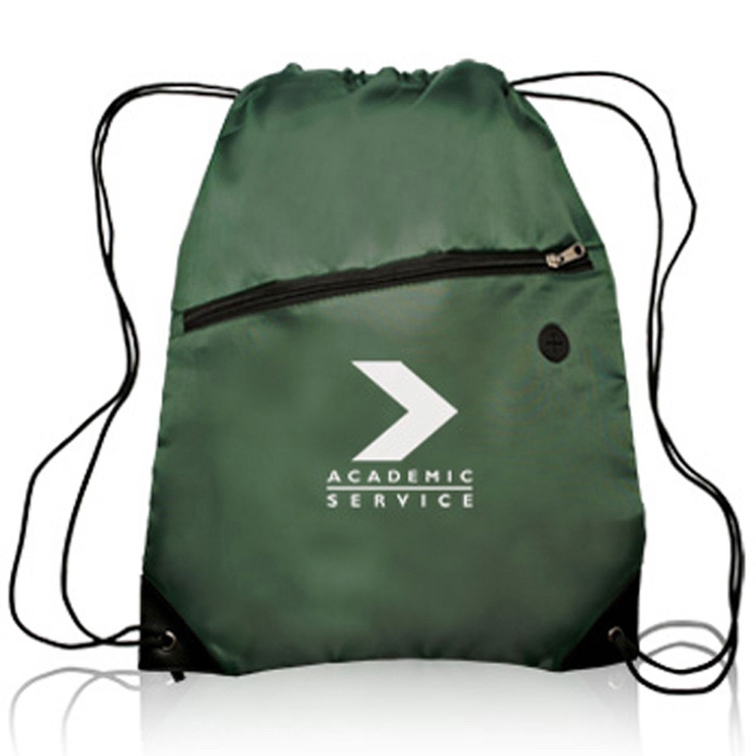 Drawstring Sports Bag with Front Zipper Pocket & Earphone Slot 5