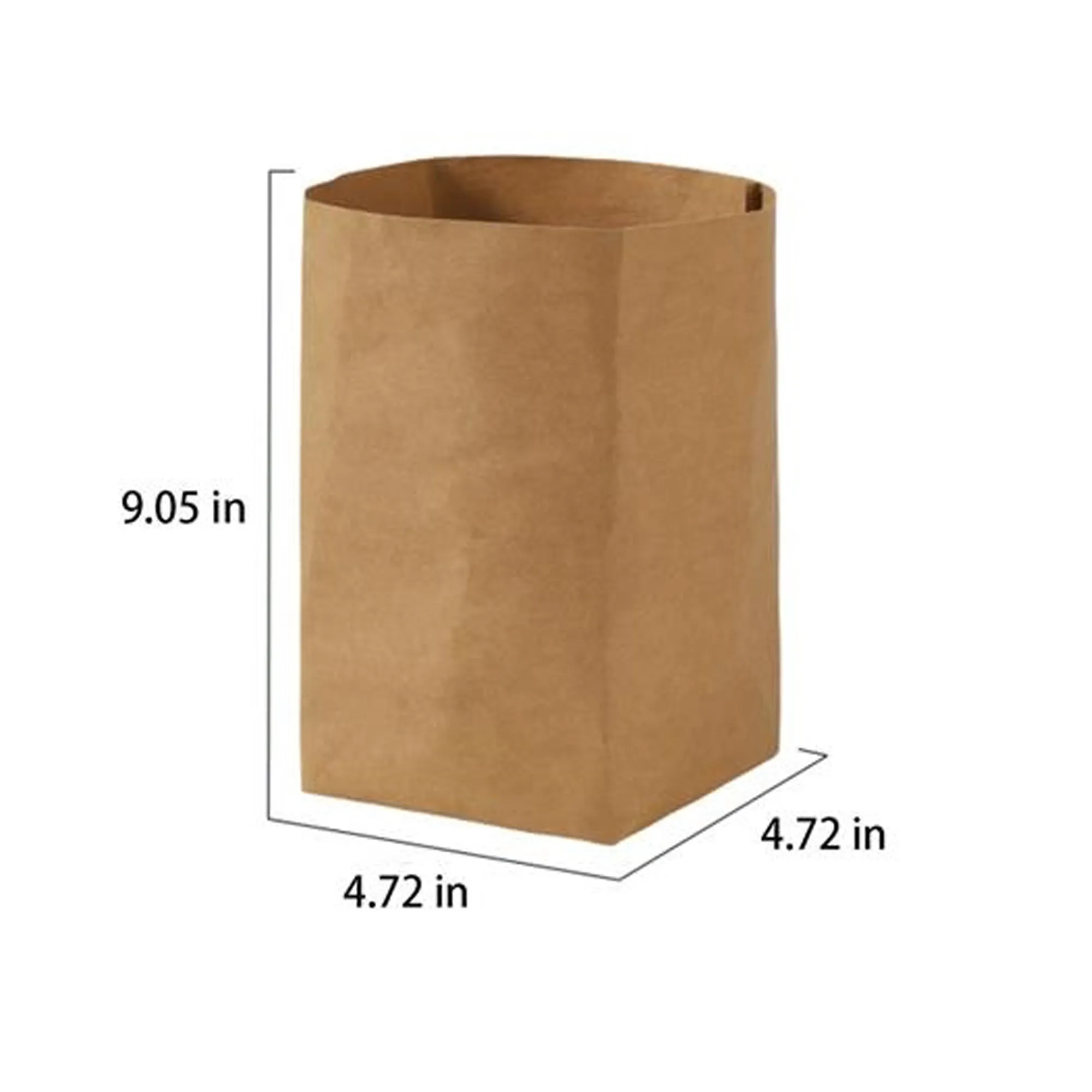 4.7" x 4.7" x 9.1" Custom Washable Tearproof Kraft Paper Bag 2