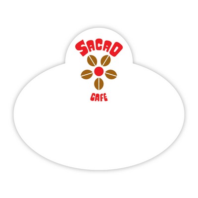 Screen Printed Poly Name Badge (2.5"X3") Arch Top