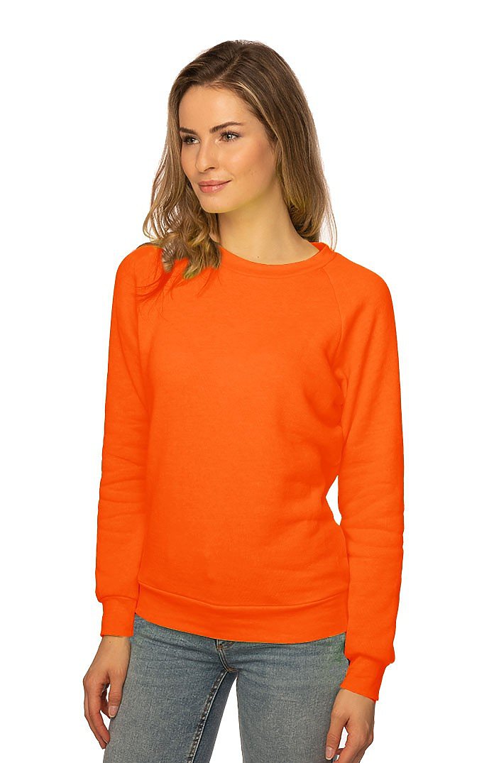 Women's Fashion Fleece Neon Raglan Pullover 2