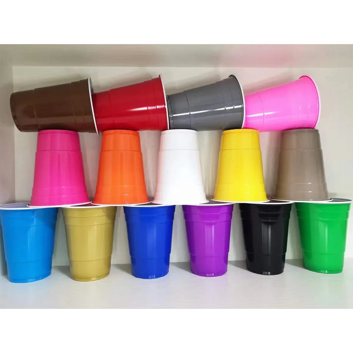 16oz. Stadium Soda Water Plastic Cups for Party Disposable 8