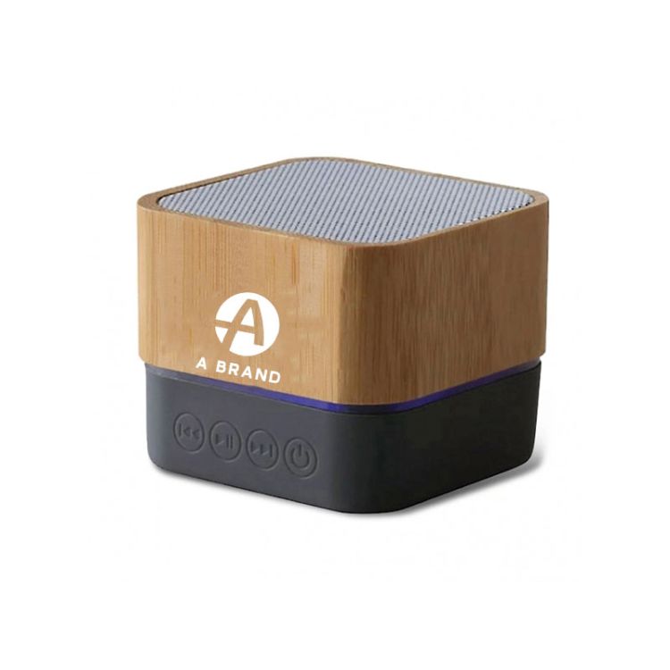 Mini Bamboo Square Portable Speaker 1