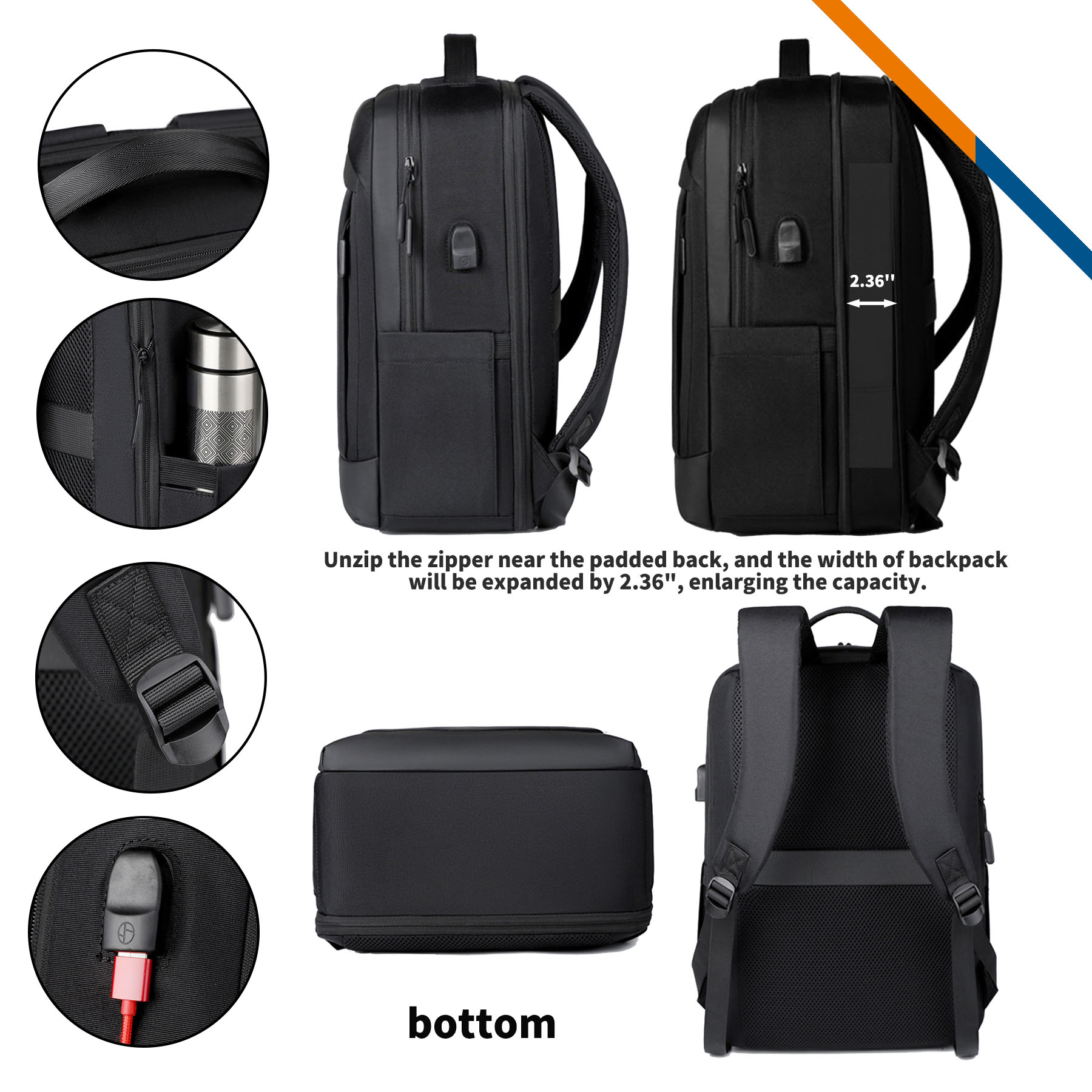 Sheridan Expandable Business Backpack 4