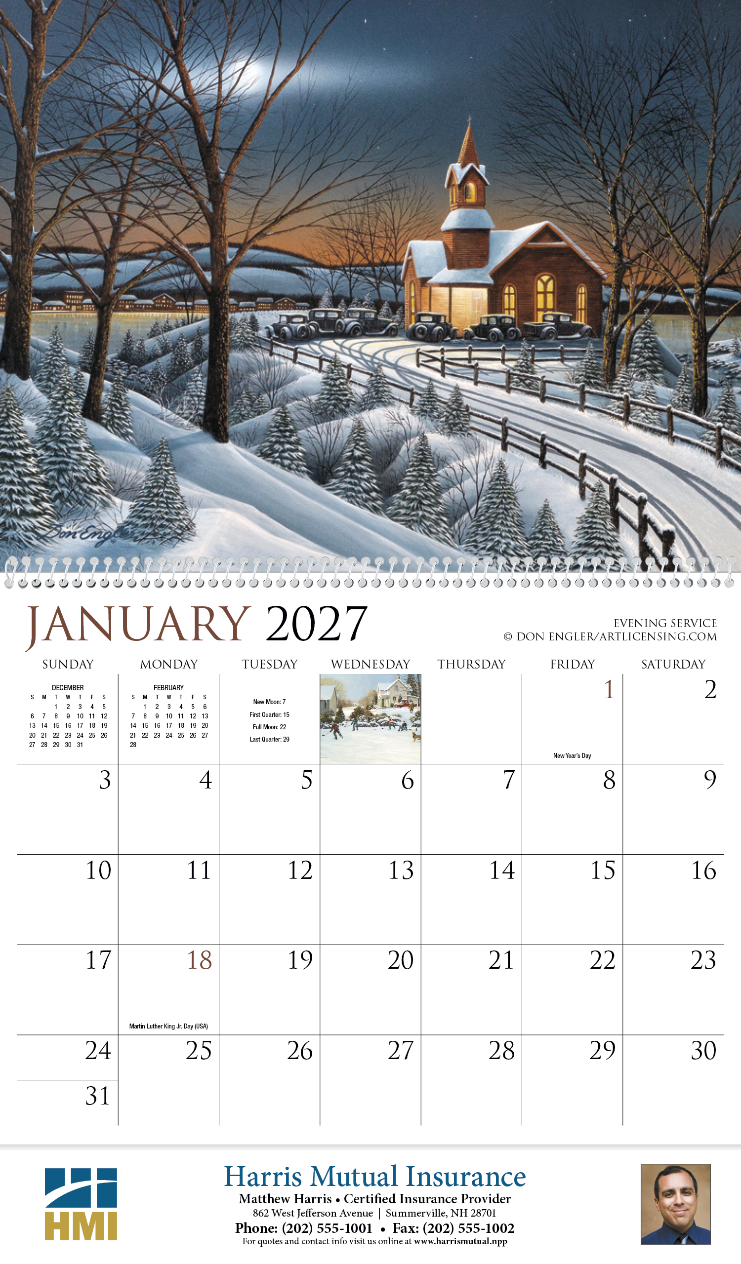 HotLine® Products Back Home Appointment Calendar - Spiral 50