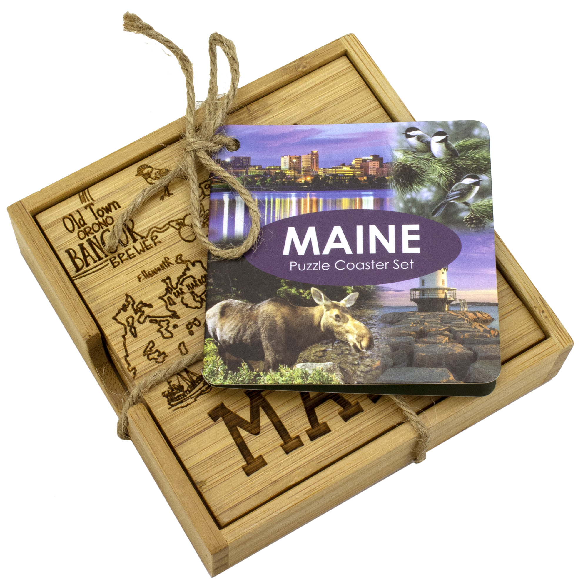 Maine Puzzle Coaster Set 3