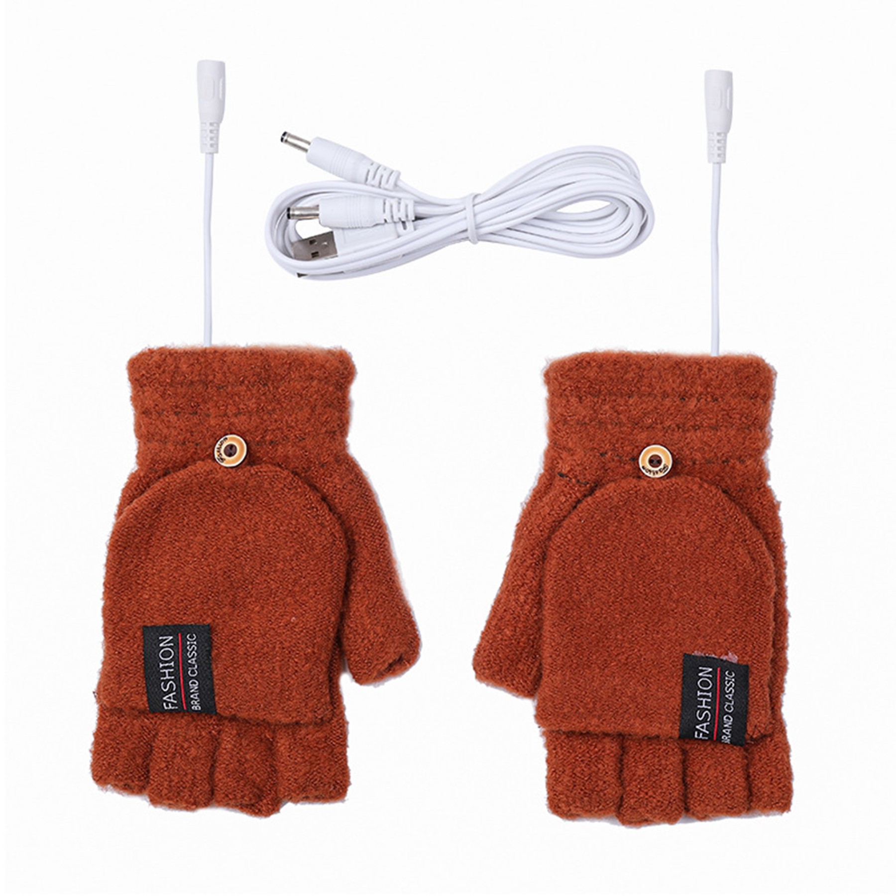 Electric Half Fingerless Heated Gloves 6