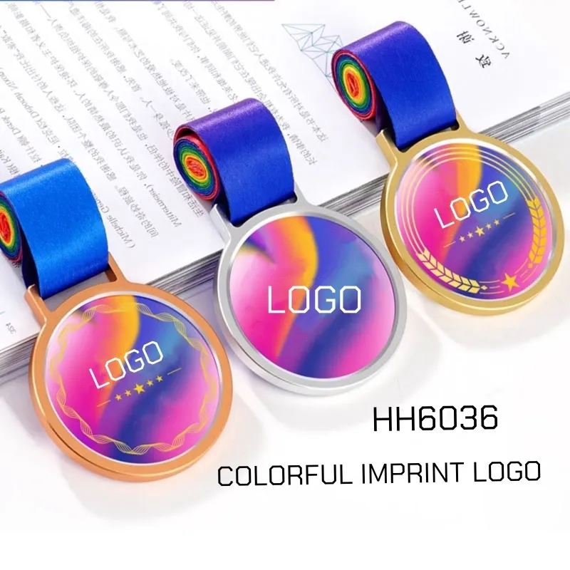 Metal Crystal Medals with Ribbon 6