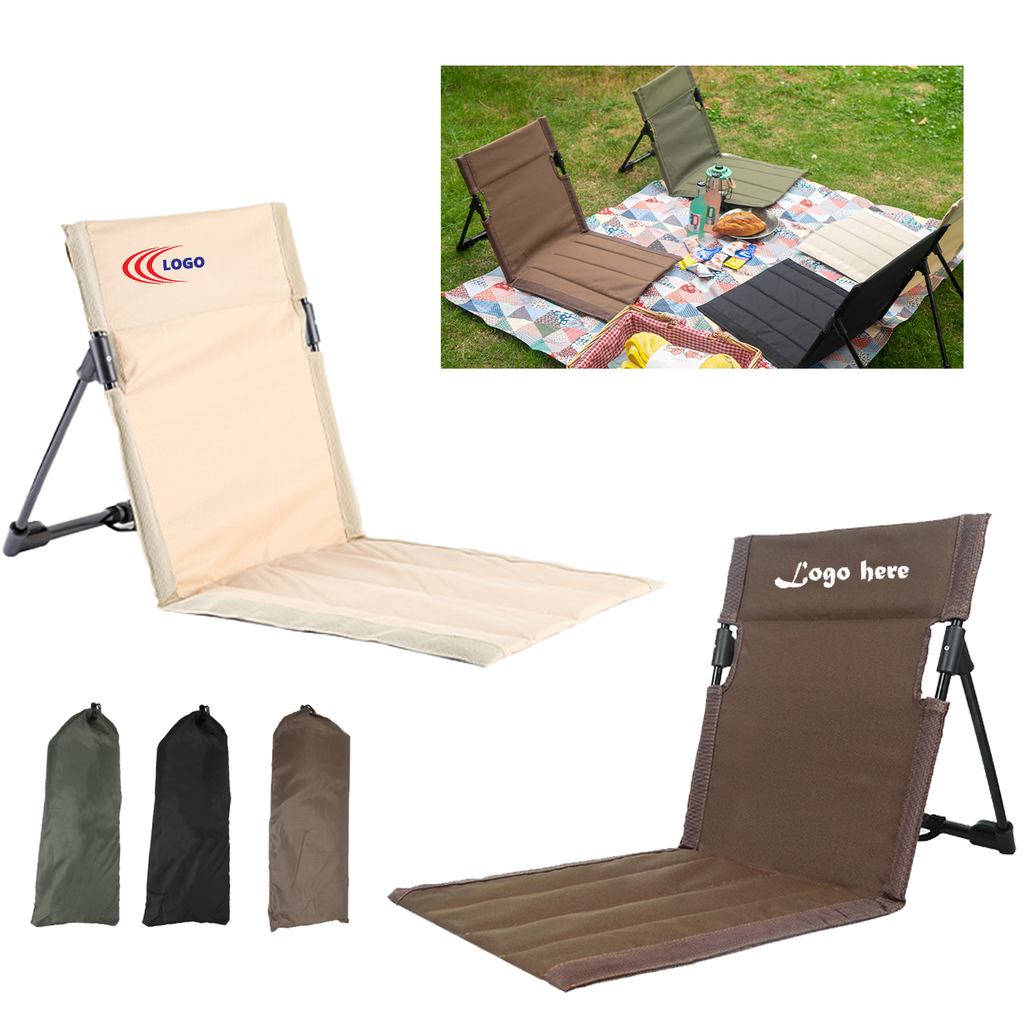 Breathable Oxford Cloth Folding Chair 1