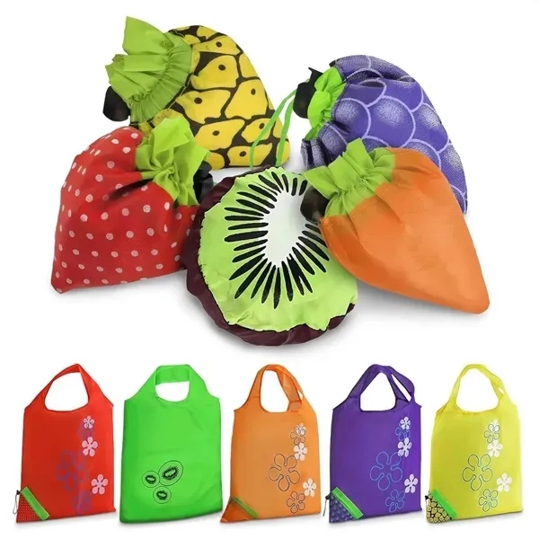 Reusable Foldable Strawberry Grocery Bags with Handle 9